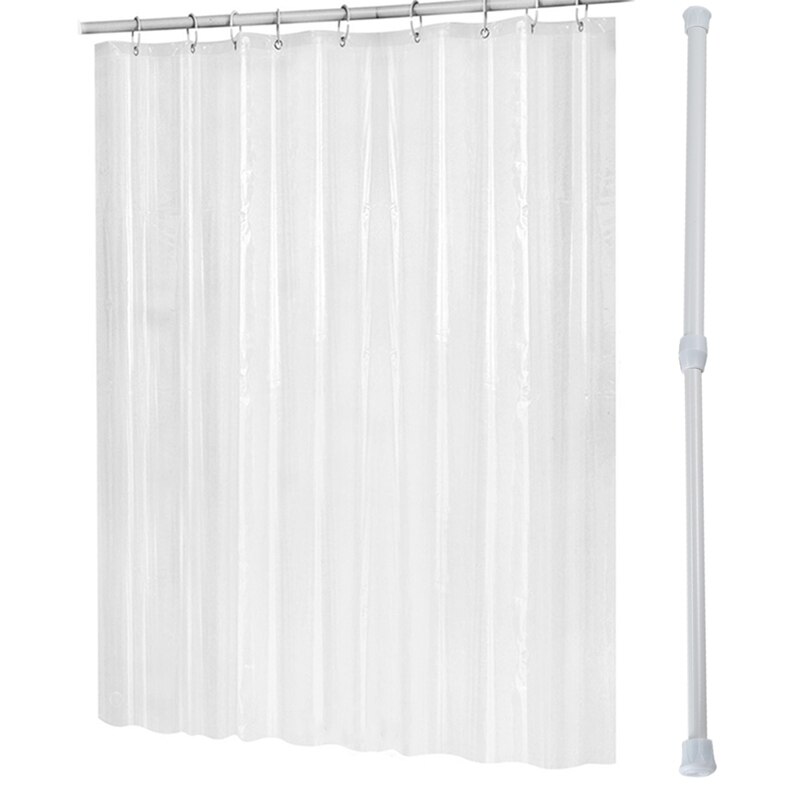 Teleskop Dusche Stange Teleskop Stange Stange Dusche Weiß 30-50 cm & 180cm x 180cm Kunststoff Peva dusche Vorhang
