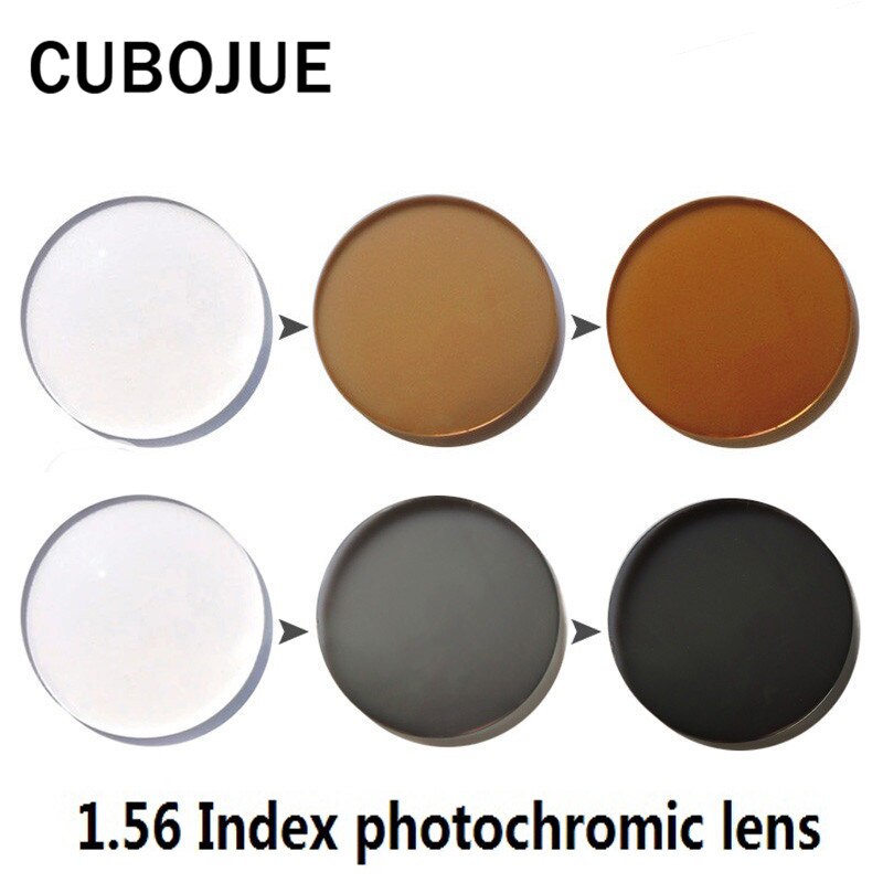 1,56 1.611.67 Index Harz Photochrome Objektiv für Rezept Myopie Ändern Grau/braun in Sonnenschein Anti Blendung UV400 Anti kratzen