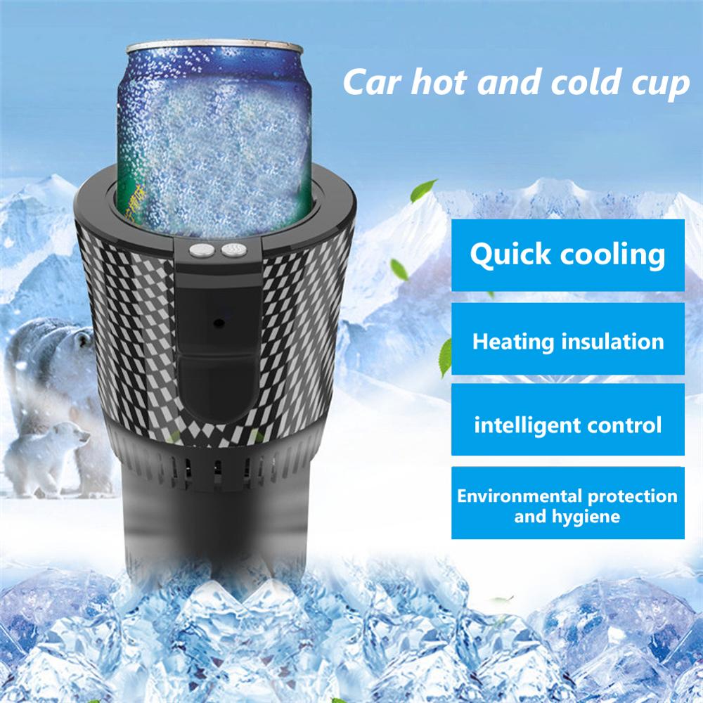 12V Auto Kühl Tasse Clever Elektrische Getränke Kühlung Heizung Tasse Getränke Halfter Wärmer Kühler