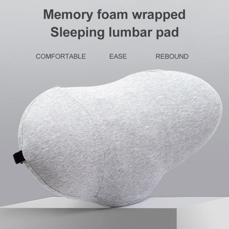 Zurück Kissen Lenden Unterstützung Kissen Taille Massage Langsam Rebound Tragbare Für Schlaf Ergonomische Auto Bett Schmerzen Linderung Speicher Schaum