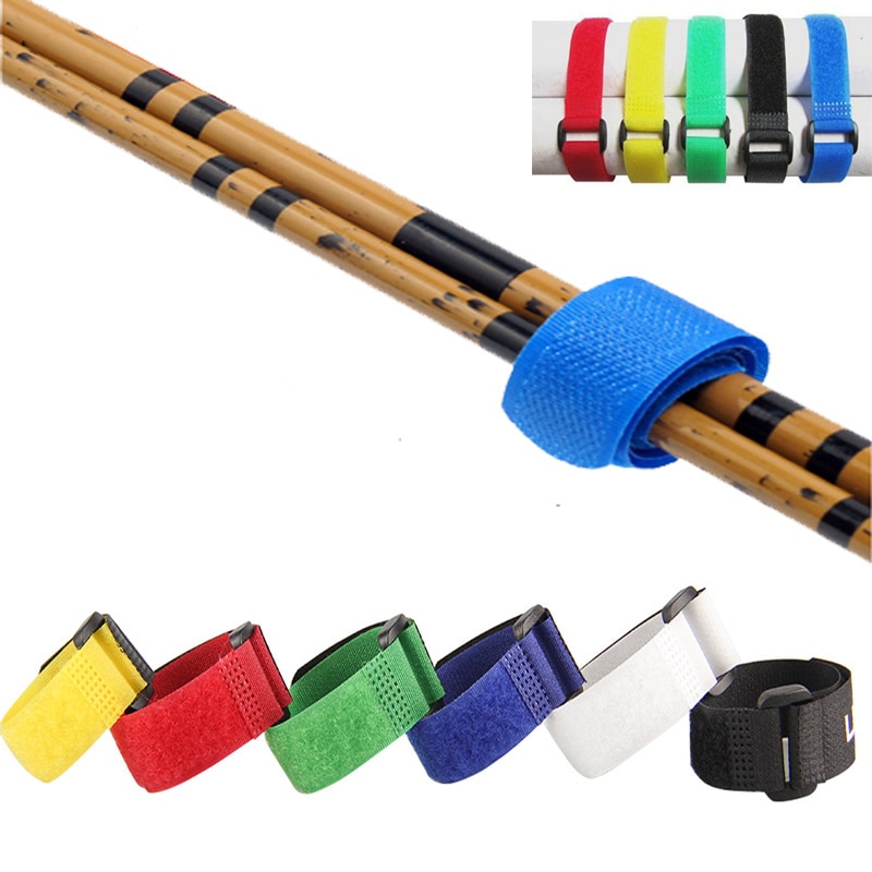 5 Teile/los 30cm umkehren Schnalle Fahrrad Gurt Klett Band Draht Gurt Radfahren Flasche Angelrute Befestigungs Bands