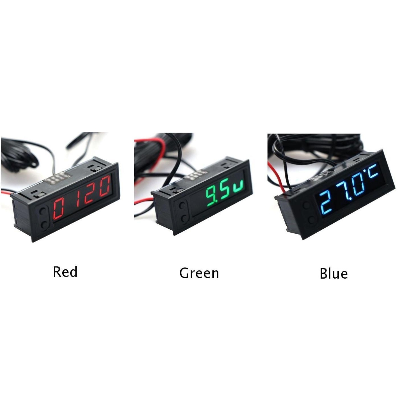 12V 3 in 1 Thermometer Uhr Fahrzeug Auto Mini uhr praktische Automobil Liefert innenraum trimmen Auto uhr Voltmeter uhr für ca