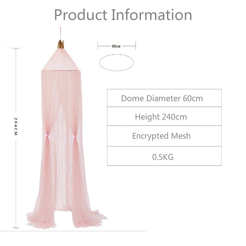 Baby Bett Hängen Moskito Netz Kuppel Bett Baldachin Moskito Netz Bettdecke Vorhang Runde Krippe Netz Zelt freundlicher Zimmer Dekoration