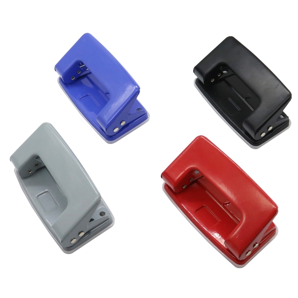 Neue Mini Doppel See Locher Zwei löcher Tragbare Metall ABS Schule Büro Schreibwaren 10-blatt blende 6mm