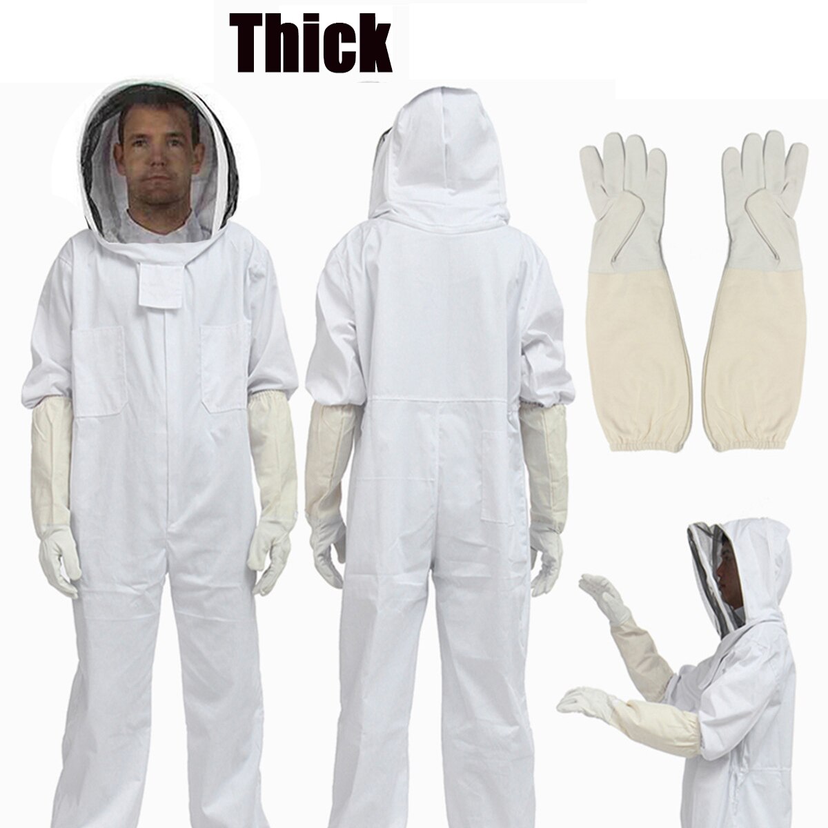 Bienenzucht Jacke Imker Kleidung Anzug Anti-biene Schutz Sicherheit Kleidung Kittel Ausrügestochen Liefert Biene Halten Anzug