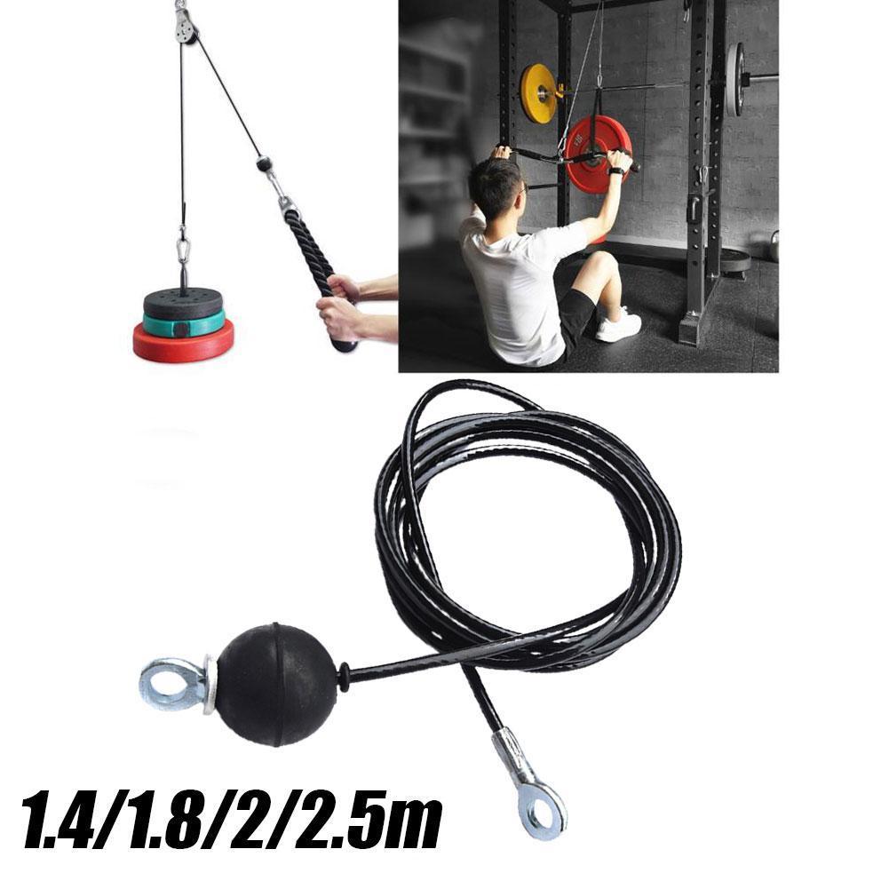 1,4 M/1,8 M/2M/2,5 M Fitness Draht Seil Schwere Stahl Seil Accessoires Rolle Maschine Fitness Kabel Ausrügestochen Für Heimat Ausbildung E4F0