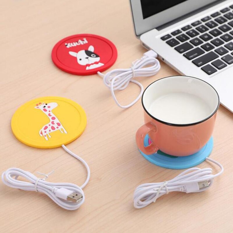 cool Karikatur USB Wärmer Silikon Wärme Heizung Für Milch Tee Kaffee Becher Heiße Getränke Getränke Tasse matt Heizung Büro hause Waren