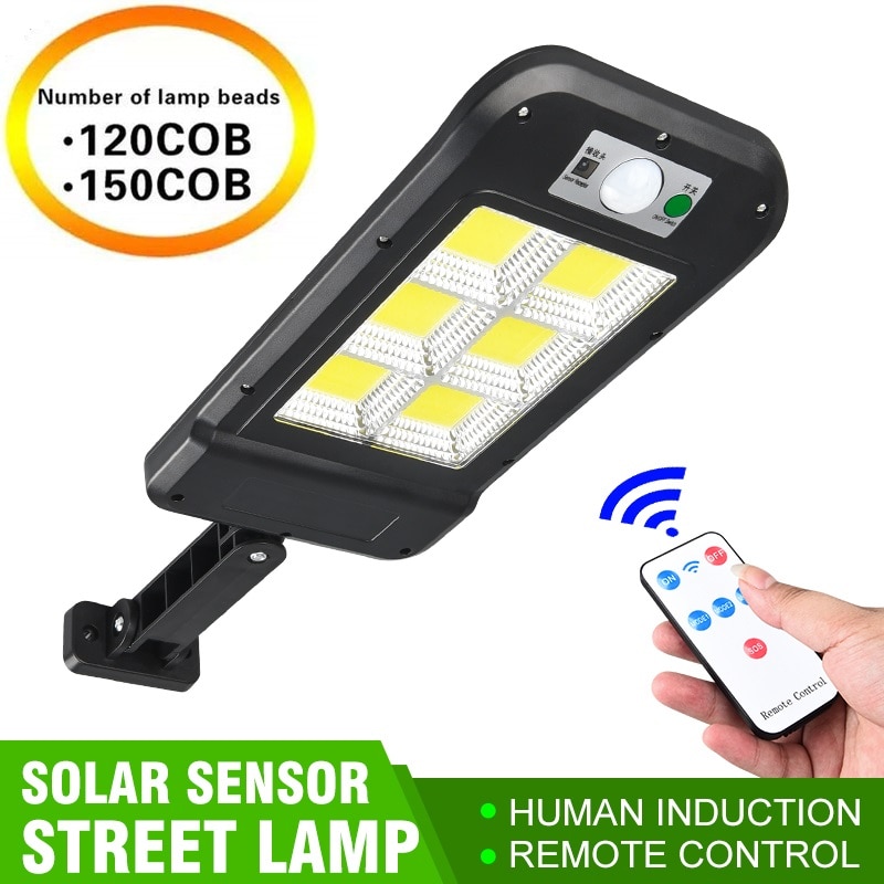 Verbesserte 120/150 Kolben Solar- Licht Ich bin Freien Multi-Modus Menschlichen Körper Induktion Solar- Lampe Wasserdicht Garten Straße Lampe Fernbedienung