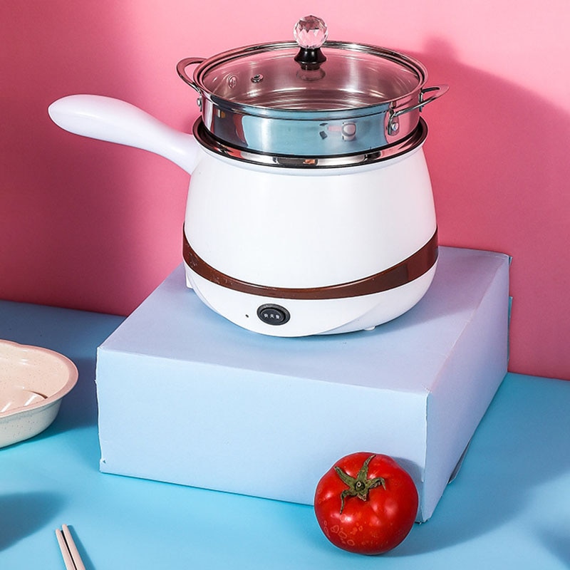 110/220V Multicooker Topf Mini Elektrische Topf Edelstahl Lebensmittel Dampfer Nudeln Reiskocher Für Schlafsaal Heizung Pfanne