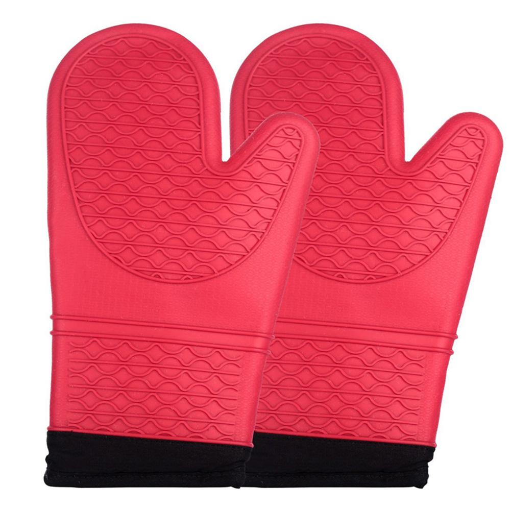 1PC Lebensmittel Klasse Silikon Handschuh Küche Wärme Beständig Handschuh Temperatur Handschuhe Kochen Backen BBQ Backofen Handschuhe Küche Zubehör