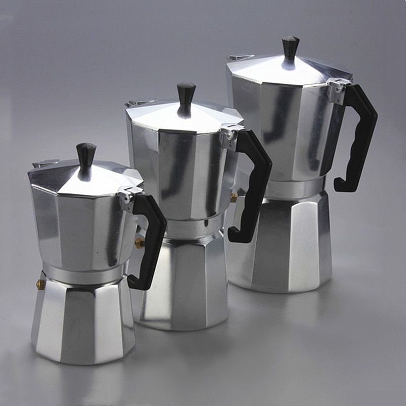 Kaffee Topf Mokka Topf Klassische Achteckige Aluminium Topf Türkischen Kaffee Hersteller Espresso Drücken Reise Kaffee Utensilien 3 menschen 6 menschen