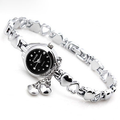 KIMIO Frauen Armband Uhr Damen Quaste Kleid Quarz Uhr Uhr hohl Liebe Herzen Stahl Gurt Handgelenk Uhr Montre Femme