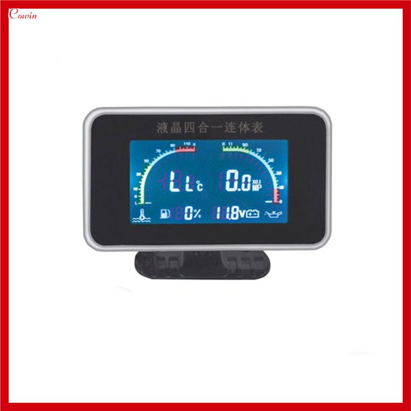 Neue 4 Funktion 12 v/24 v Lkw Auto Öldruckanzeige + Voltmeter Spannung Messer + Wassertemperatur messer + Öl Kraftstoffanzeige
