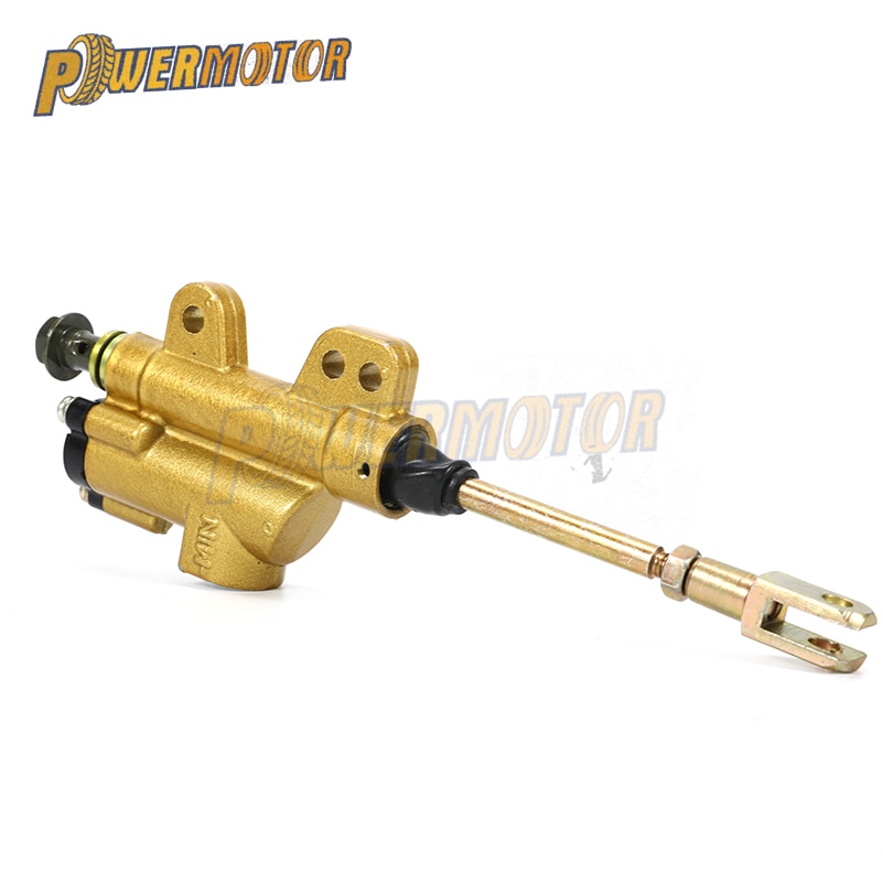 PowerMotor Motorrad Motorbieke Universal- Goldenen Zylinder Fuß Hinten Meister Zylinder Hydraulische Pumpe Fuß Bremse ATV Grube Schmutz Fahrrad