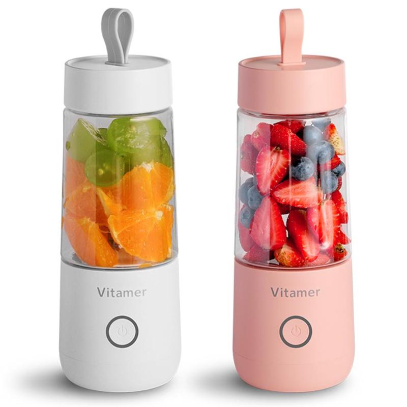 ALLOET 350ml Mini Tragbare Obst Entsafter Tasse USB Aufladbare Saft Rührgerät Rührgerät Multifunktions 4 Klingen Smoothies Mischen Maschine