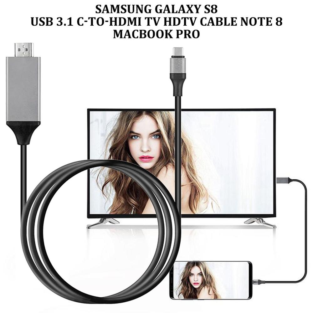 praktisch Handy, Mobiltelefon mit Typ-C USB-C zu HDMI HDTV 4K Kabel Für Samsung Galaxis Hinweis 8 9 HUAWEI Mac Universal-