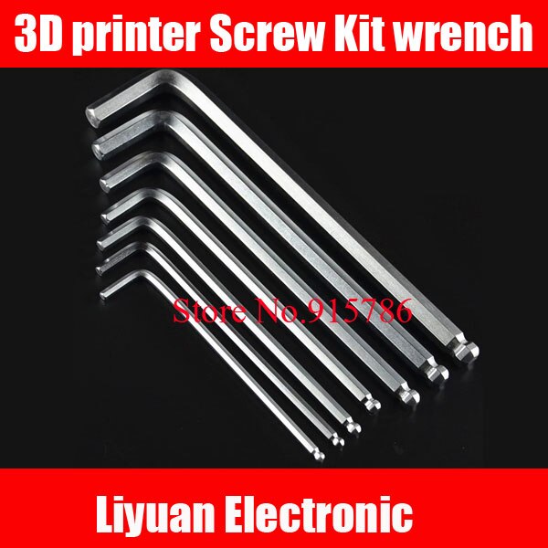 2 satz 3D drucker Montage DIY werkzeugmaschinen/kleine kugelkopf verhexen schraubenschlüssel Plus 1,5 2 2,5 3 4mm/3D drucker Schraube Bausatz schraubenschlüssel