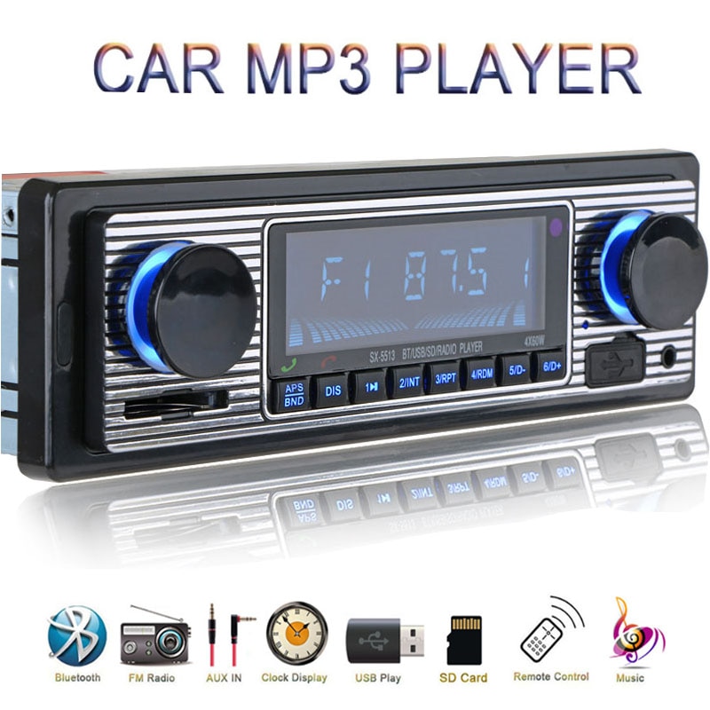 Bluetooth Auto Radio 1 Lärm MP3 Spieler Stereo Subwoofer USB U Disk AUX Spielen RCA Audio- Ausgang Auto mithelfer 12V Autoradio