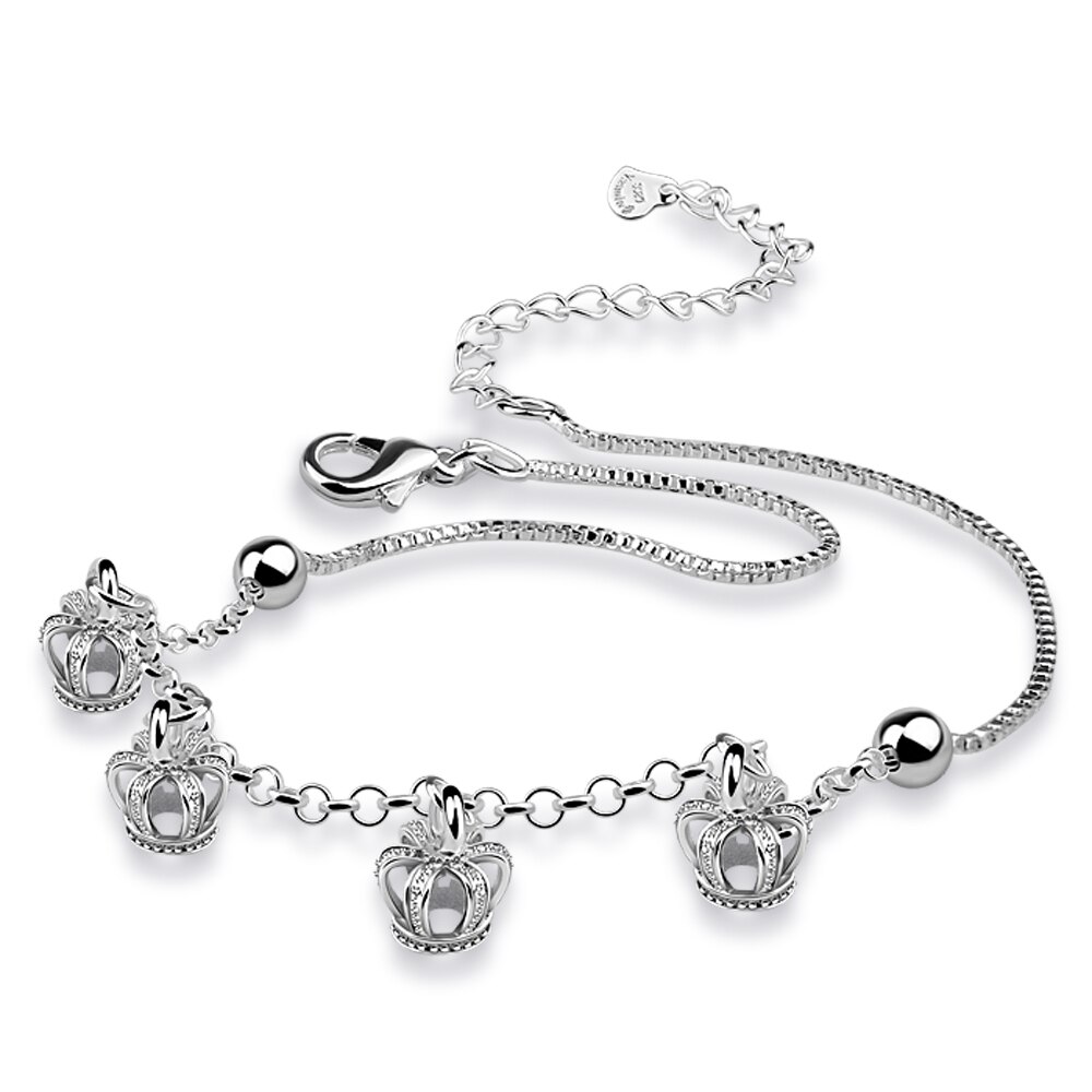 Europa zu eine silber Ornament 925 silber ketten für frauen Krone anhänger kette zygote silber fuß ornamente beste