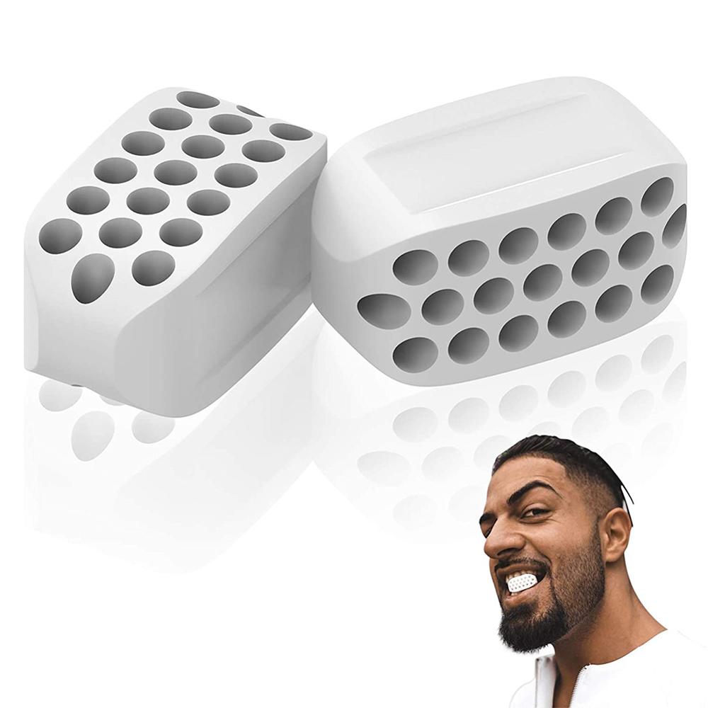 2Stck Lebensmittel-Klasse Kieselsäure Gel Kieferpartie ÜSpund Ball Muskel Trainin Fitness Ball Nacken Gesicht tonisieren Jawrsize Kiefer Muskel ausbildung