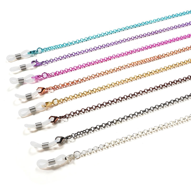 Brillen Kette Gold Silber Schwarz Sonnenbrille Kabel Schlüsselband Metall Seil Brillen Zubehör Frauen Mädchen Nicht-Unterhose Glatte