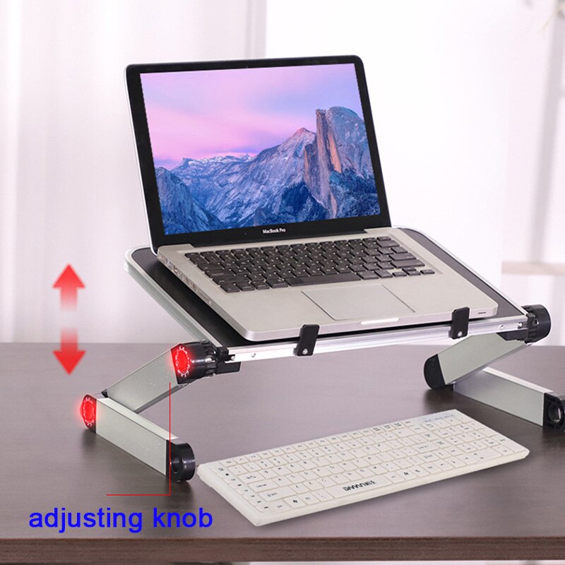 Hobbylane Laptop Stand Faltbare Einstellbare Notizbuch Stand Legierung Laptop Schreibtisch Computer Tisch Stand Tablett Notizbuch PC Falten Schreibtisch