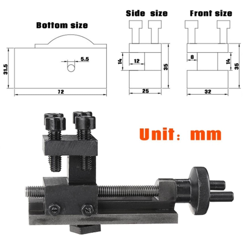 Sieg C0 Drehbare Drehmaschine Werkzeug Halfter S/N: 10154 Sieg Mini Drehmaschine Zubehör Drehmaschine Werkzeug Halfter Drehen Werkzeug