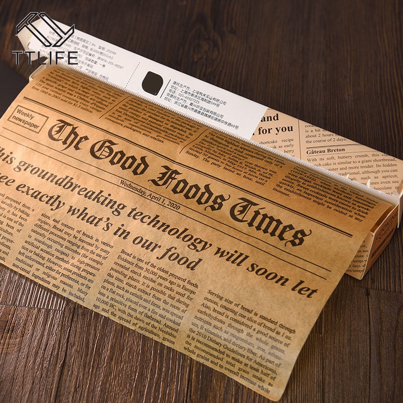 Pergament Papier Backen Lebensmittel Klasse Fett Papier Brot Sandwich Burger Frites Verpackung Cookie Ölpapier 3 Meter Gebäck Werkzeuge