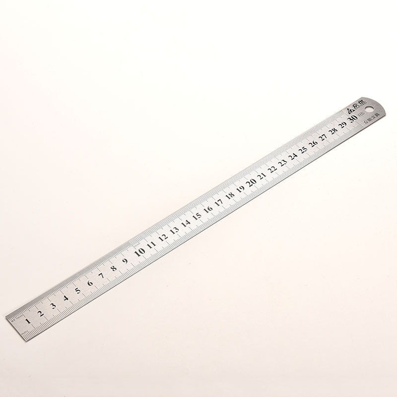 30cm Edelstahl Gerade Lineal Doppelseitig Metall Herrscher Messung Werkzeuge Briefpapier Schule Büro Zubehör Liefert
