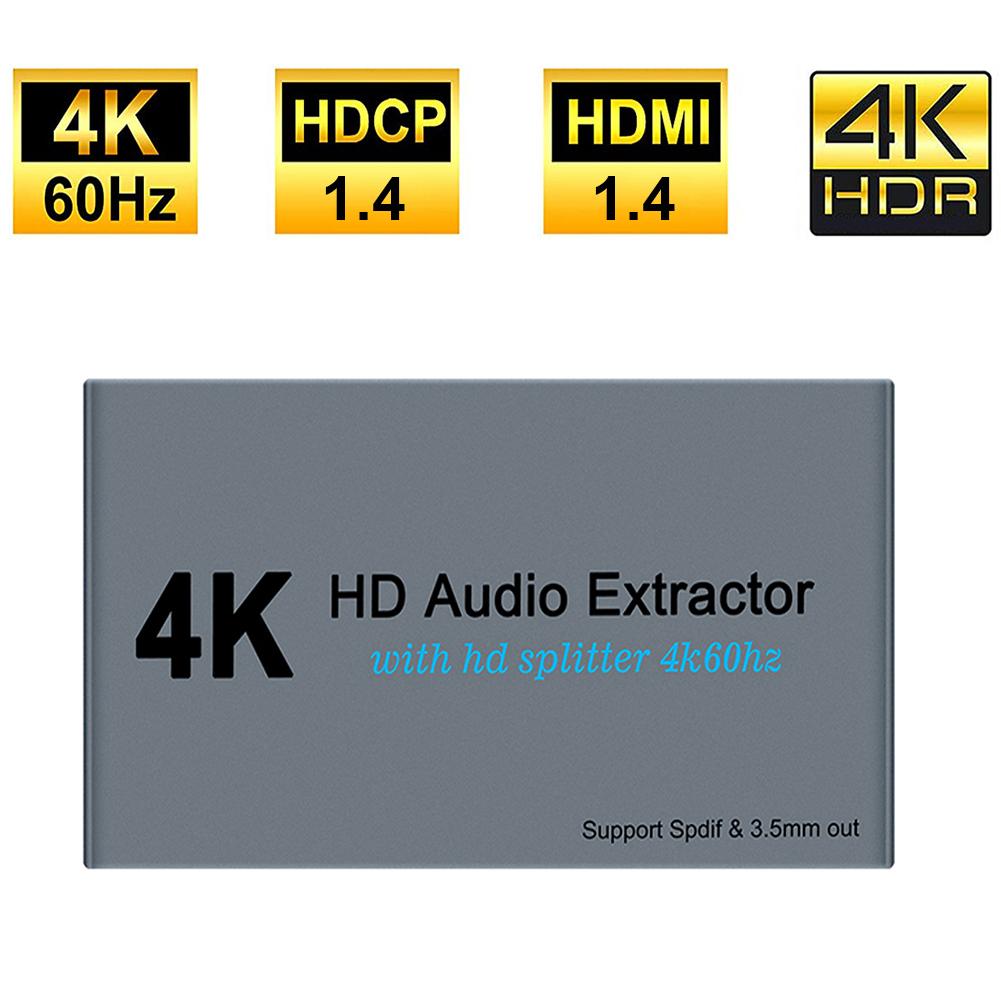 4K HDMI Audio- Auszieher 5,1 HDMI Audio- Konverter Splitter HDMI Audio- Auszieher Adapter HDMI SPDIF HDMI Umschalter Für PS4 Laptop
