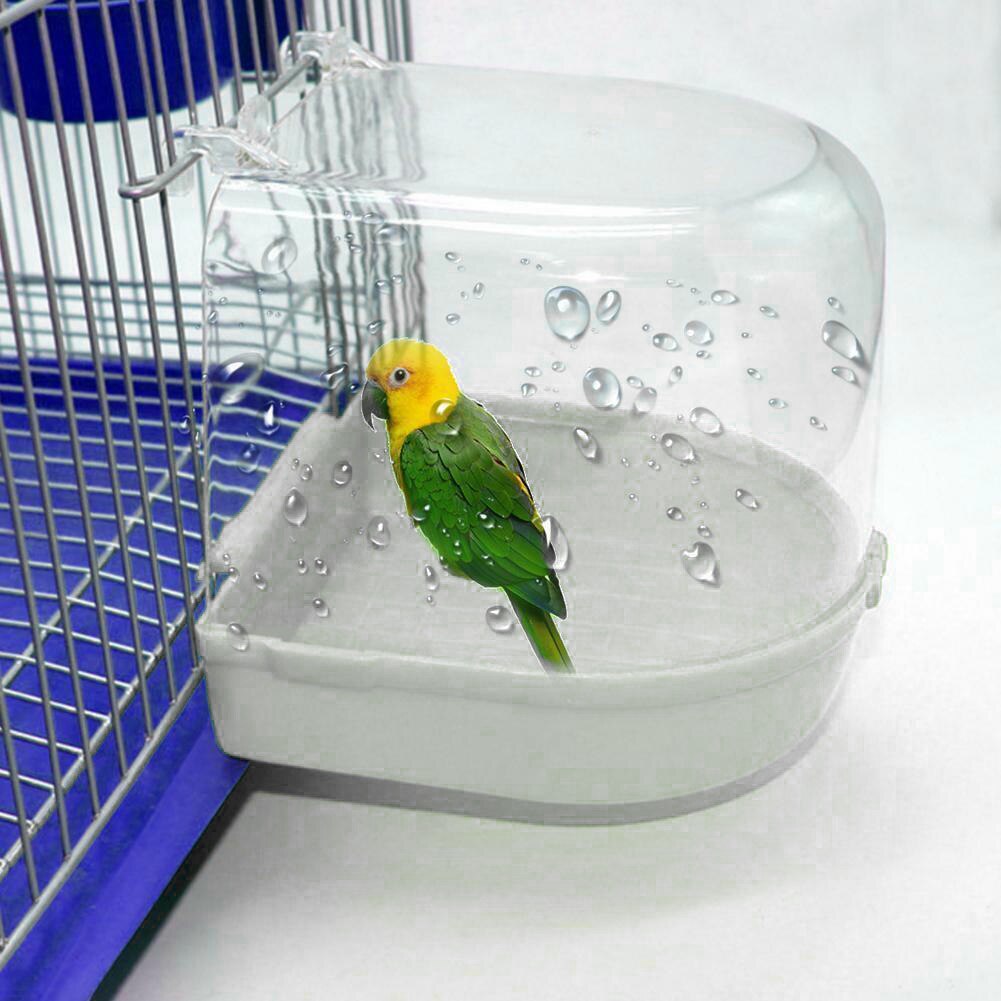 1Pc Kunststoff Vogel Wasser Schlecht Kasten Badewanne Vogel Schlecht Vogel Wasser Badewanne Für Haustier Vogel Schüssel Papageien Sittich hängen Vogelbad KäFeige