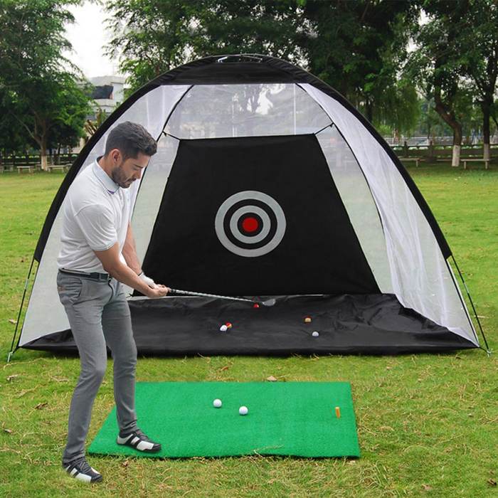 2/3 m Golf Käfig trainieren Netz Ausbildung drinnen draussen Sport Golf Übung Garten Trainer tragbar Golf Ausbildung Aids Käfig Zelt