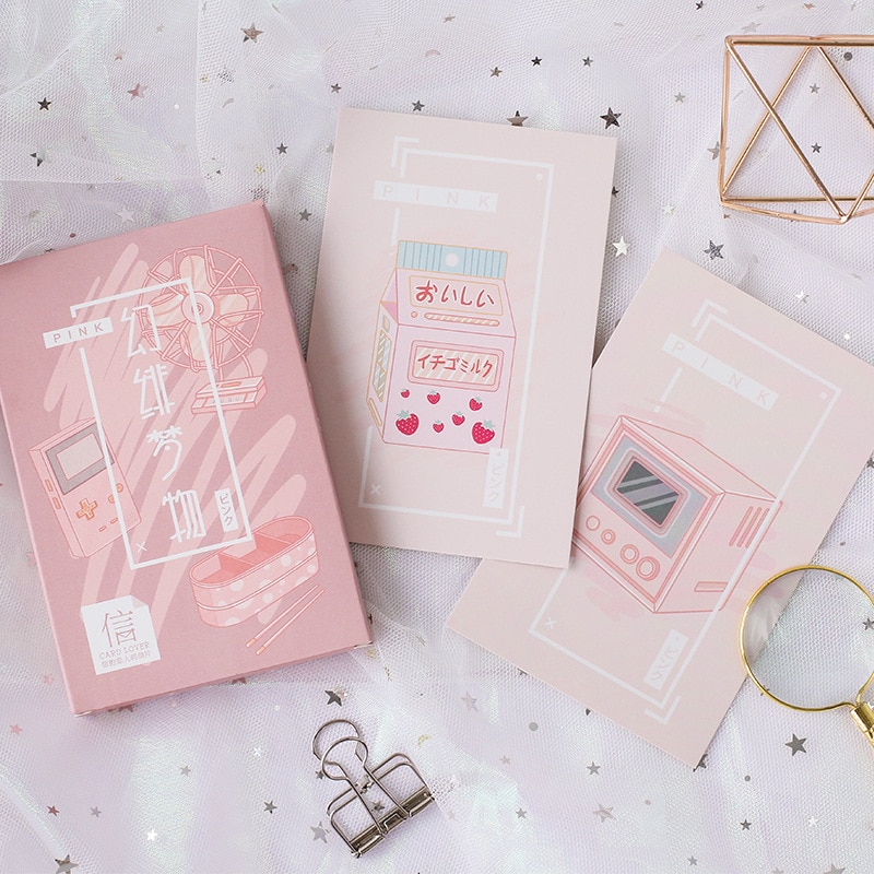 30 teile/satz Kawaii Rosa Fantasie Traum Postkarte/Gruß Karte/Nachricht Karte/Weihnachten Und Neujahr