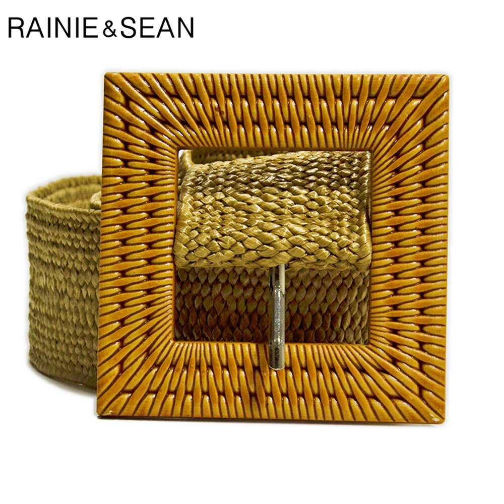 Gestrickte Frauen Gürtel Jahrgang Damen Gürtel für Kleider Weibliche Schwarz Braun Große Großen Platz Schnalle Geflochtene Gürtel