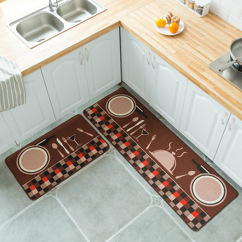 Küche Matten Anti Unterhose Boden Teppich Lange Fußmatt für Schlecht Küche Eingang Teppiche Hause Dekoration Küche Zubehör Teppiche
