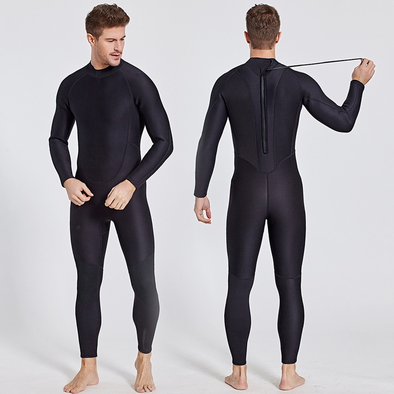 Männer 2mm Neopren Neoprenanzug Mens Volle Nass Anzug Surfen Anzug Tauchen Schnorcheln Schwimmen Gesamt einteiliges Zurück Postleitzahl Feste Schwarz