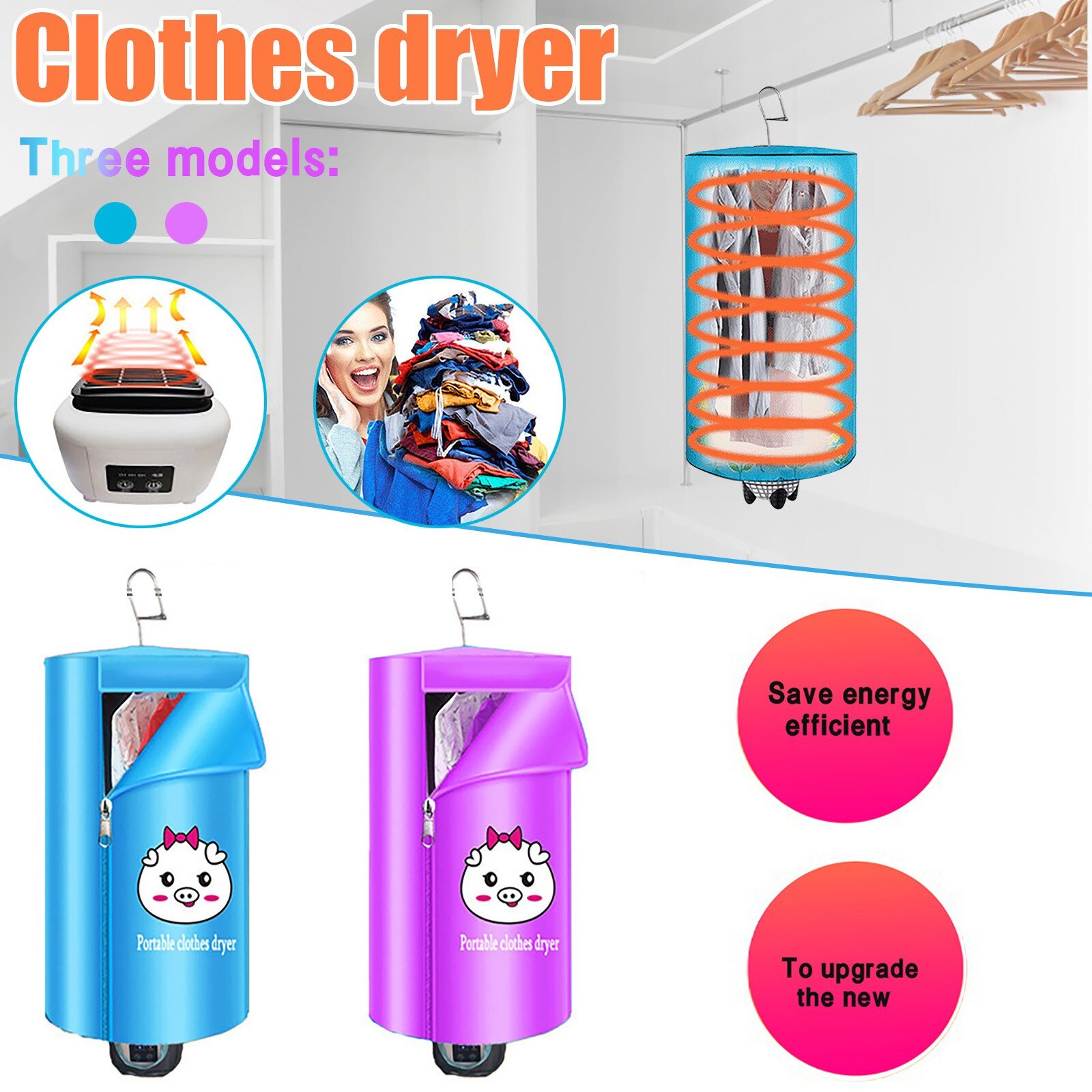 Kleidung Trocknen Maschine Mini Falten Kleidung Trockner Tragbare Elektrische Warme Luft Baby Tuch Heizung Kleiderschrank Wäsche Kleidung # db4