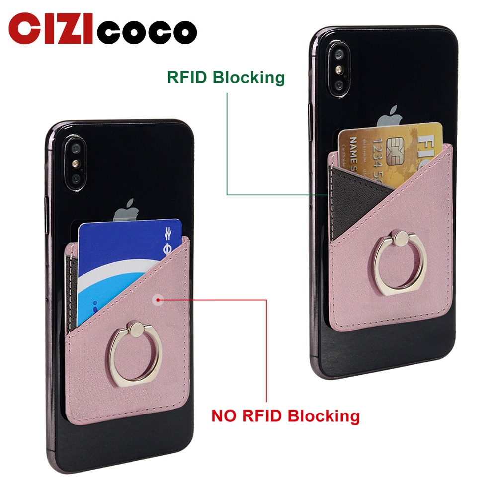 Leder praktisch Karte Halfter Brieftasche Aufkleber Für IPhone 11 X XS Max Ring Halfter Tasche Karte Slot Aufkleber