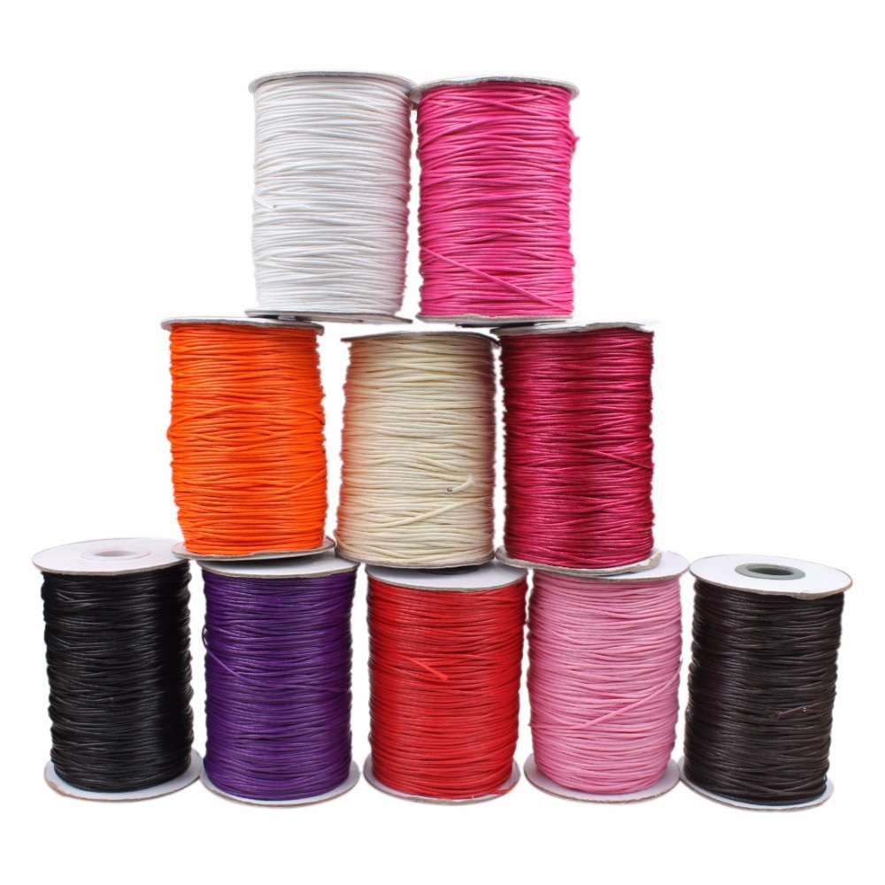 1mm x 180Meter Gewachste Baumwolle Seil Kabel Gewinde für Armbinde/Halskette