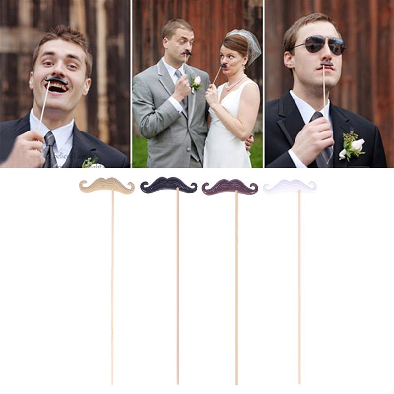 Lustige Hochzeit Foto Requisiten auf einem Stock Maske Bart Schnurrbart Hütte Gläser Lippen Foto Verkaufsstand Posiert Requisiten für Partei Dekoration