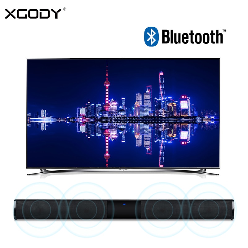 XGODY Soundbar Bluetooth Lautsprecher 20 W Heimkino Spalte Tragbare Draht Drahtlose 21 'Ultra-dünne Klang Bar Lautsprecher für TV BS-28A