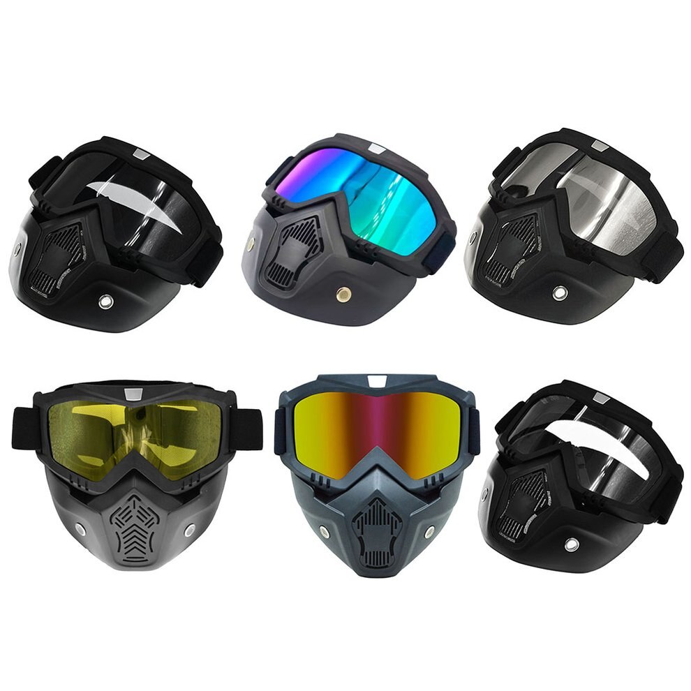 Motorrad Hai Helm Brille Moto-Cross Helm Brille retro Winddicht offen Gesicht Helme Brille Maske