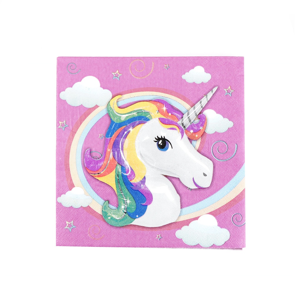 20 stücke Einhorn Servietten Einhorn Papier Servietten Baby Dusche Gewebe freundlicher Geburtstag Hochzeit Party Dekoration Lieferungen