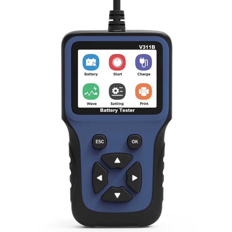 Auto Batterie Tester für 12V Auto Batterie Analyzer 100 zu 2000 CCA für Blei-säure AGM Gel Batterie USB drucken