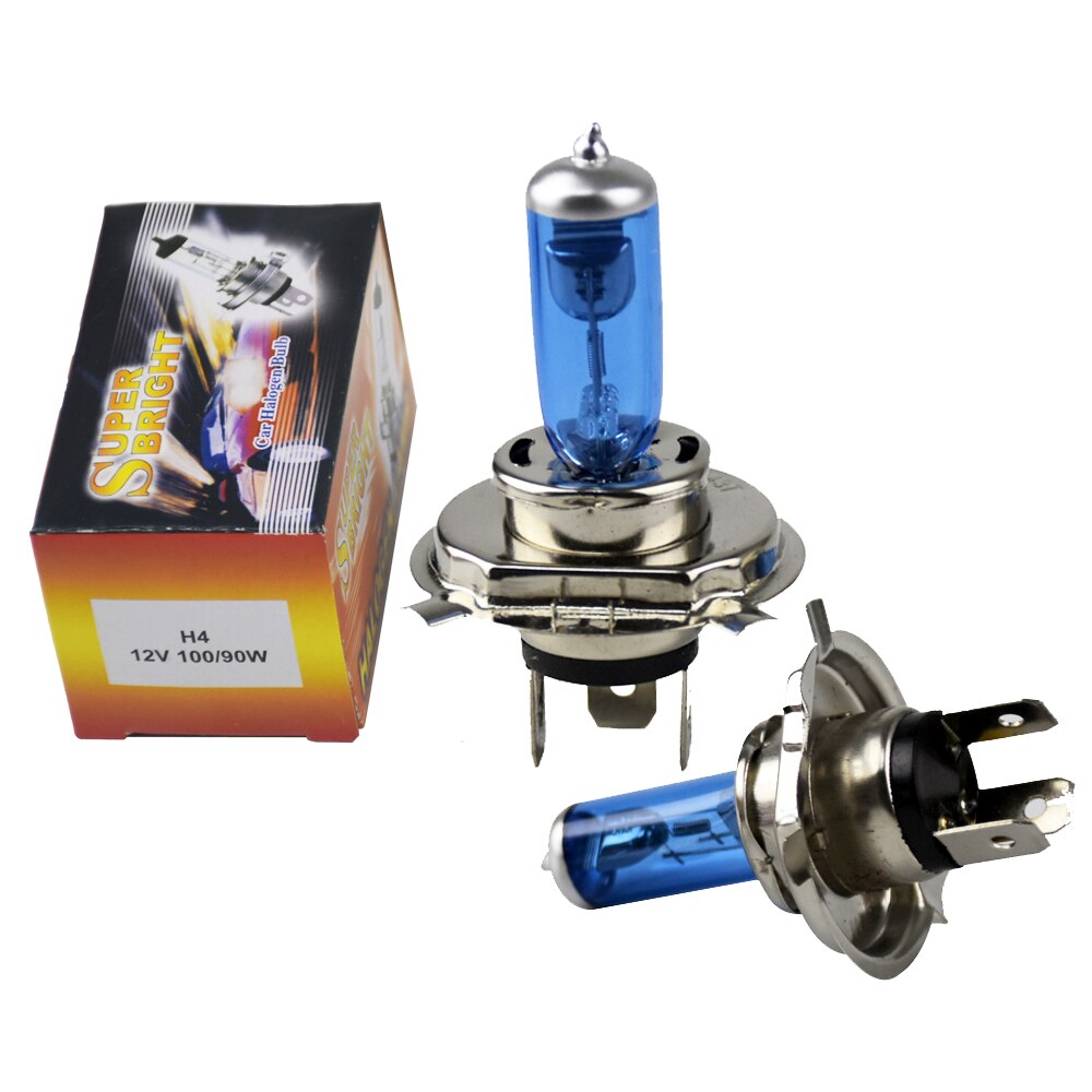 2 stücke 12 v 60/55 Watt H4 Halogen Lampe 5000 karat Auto Halogenlampe Xenon Dunkelblau Glas Super Weiß Lampe Für toyota corolla