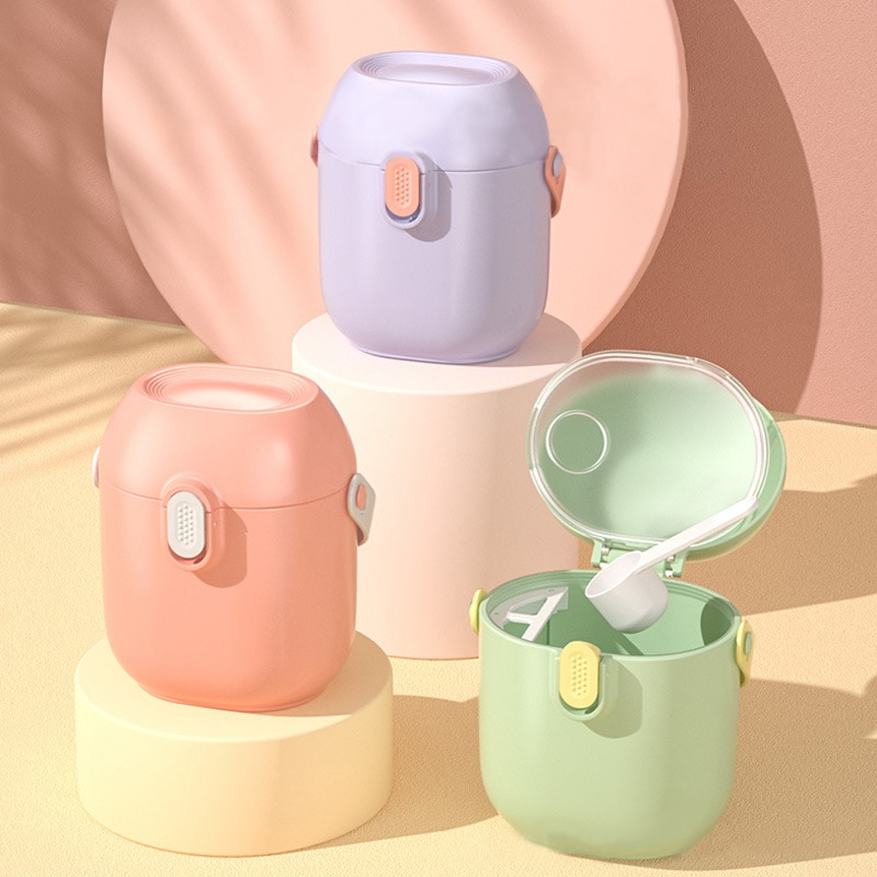 Tragbare Baby Lebensmittel Lagerung Kasten Mit Löffel Säuglings Milch Pulver Behälter Niedlich Kleinkind freundlicher Snacks Organizer Baby Zubehör
