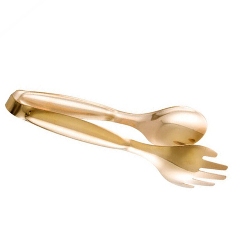 Edelstahl Lebensmittel Zange Gold Küche Utensilien Buffet Kochen Werkzeuge BBQ Clips Brot Steak Tong