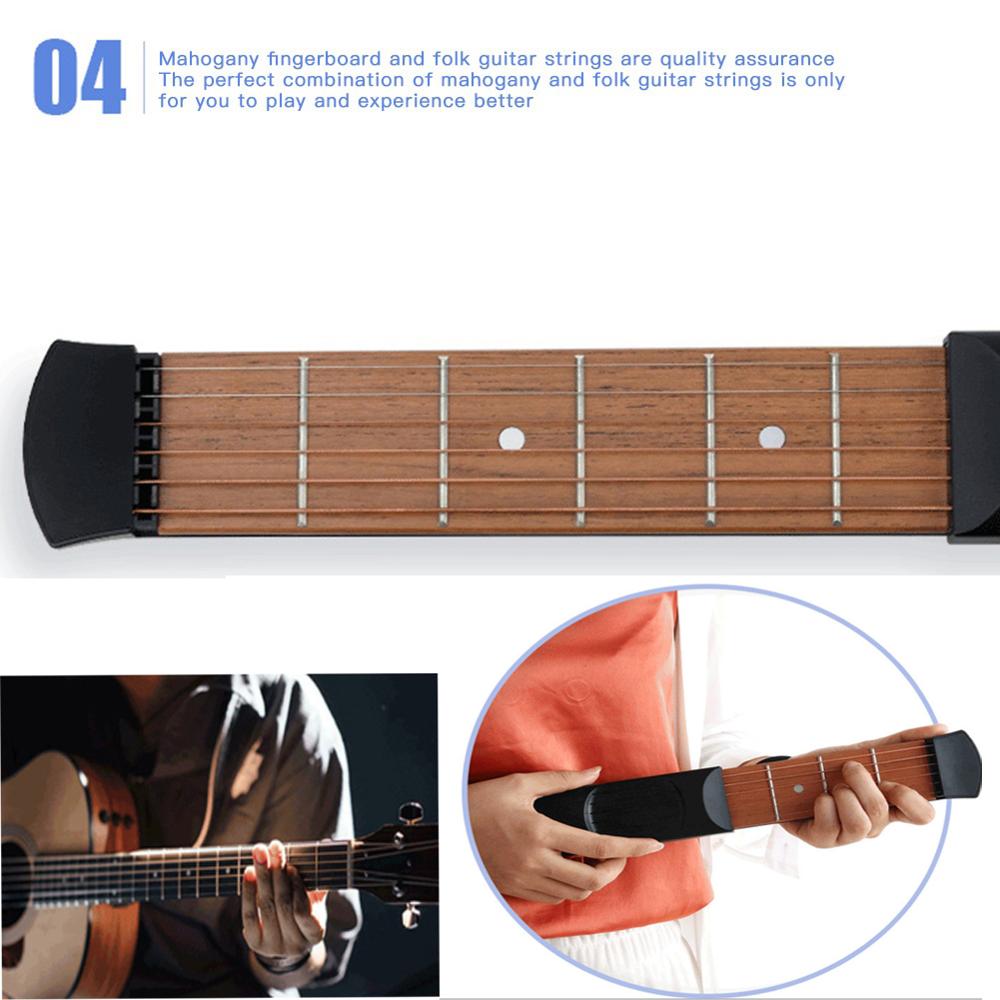 Tasche Gitarre Praxis Werkzeug Tragbare Akkord Trainer Gitarre Finger ÜSpund und Akkorde Praxis Werkzeug