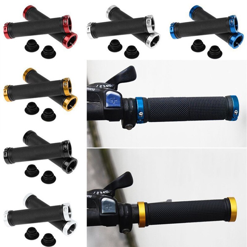 2 stücke Nicht-Unterhose Gummi Fahrrad Lenker Griffe Doppel sperren Fahrrad Griff Berg Straße Radfahren Lenker Abdeckung Reiten Zubehör