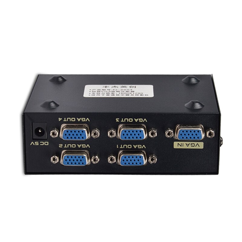 4 Hafen VGA Frequenz Teiler 200Hz Video Splitter hoch Frequenz 1600*1280 25m 77Ha